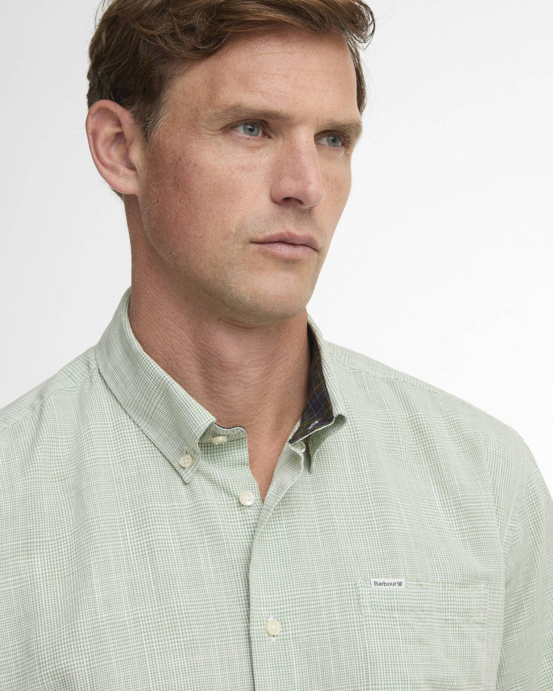 Barbour Men's Fleming Linen Blend Regular S/S Shirt - Quest Outdoors