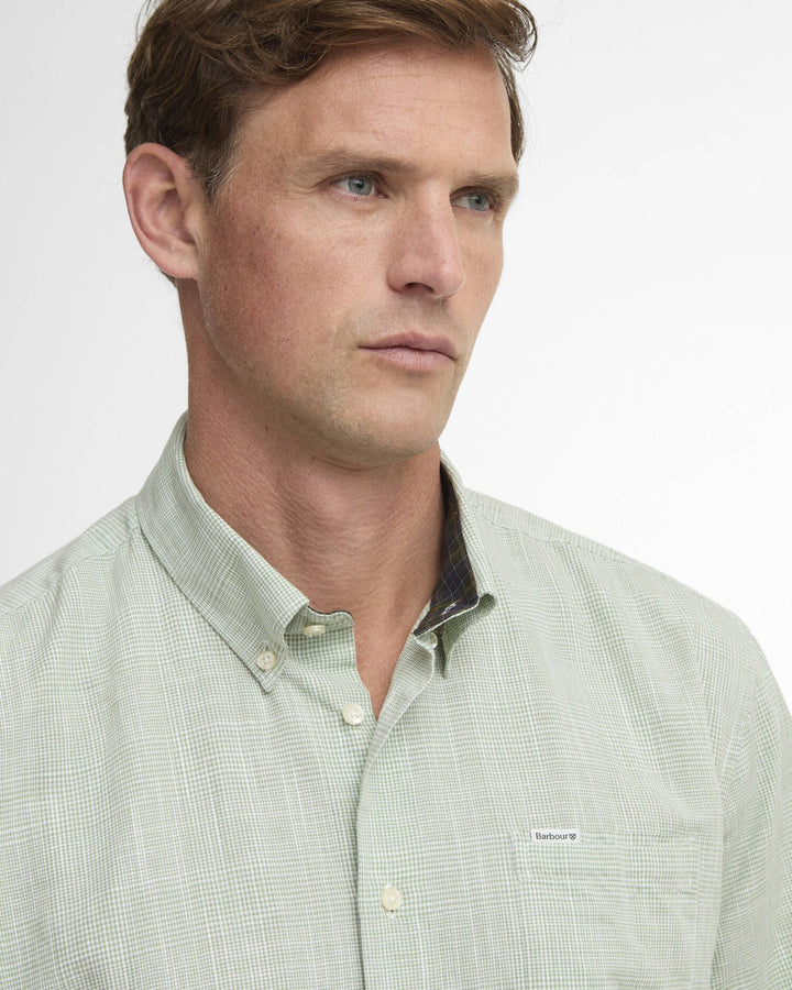 Barbour Men's Fleming Linen Blend Regular S/S Shirt - Quest Outdoors
