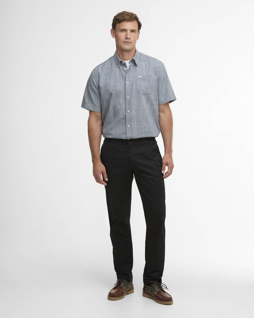 Barbour Men's Fleming Linen Blend Regular S/S Shirt - Quest Outdoors