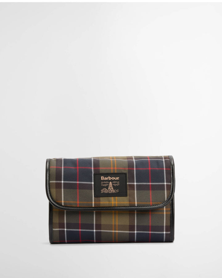 Barbour Tartan Hanging Washbag - Quest Outdoors