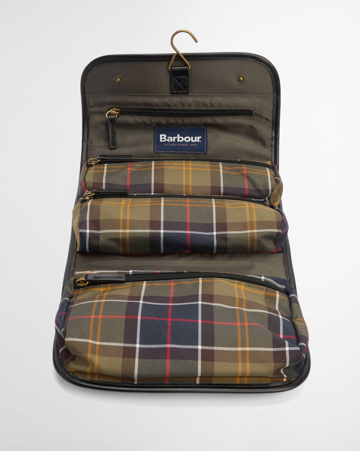 Barbour Tartan Hanging Washbag - Quest Outdoors