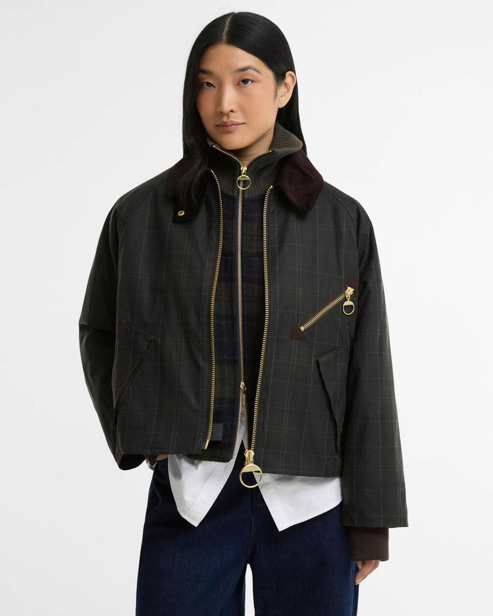 Barbour Women's Arlene Checked Wax Jacket - Quest Outdoors