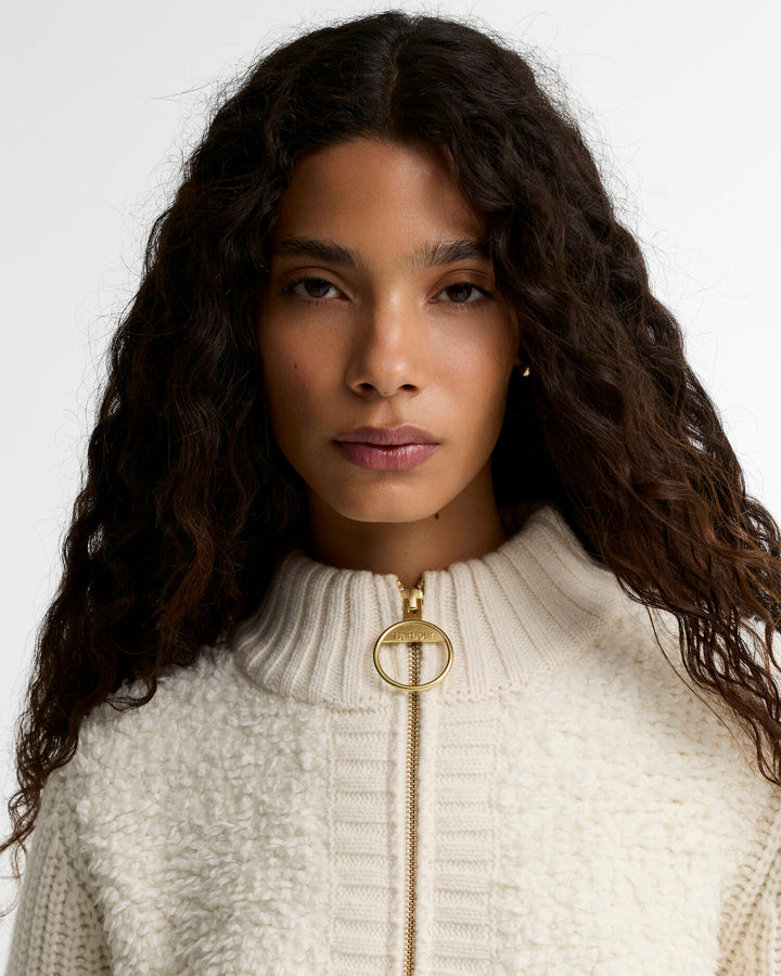 Barbour Women's Hazelwood Knitted Zip Through - Quest Outdoors