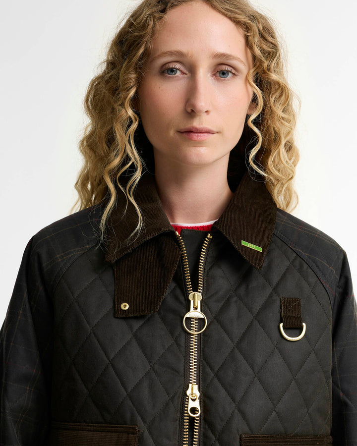 Barbour Women's Tartan Reimagined Icons Tartan Quilted Spey Waxed Jacket - Quest Outdoors