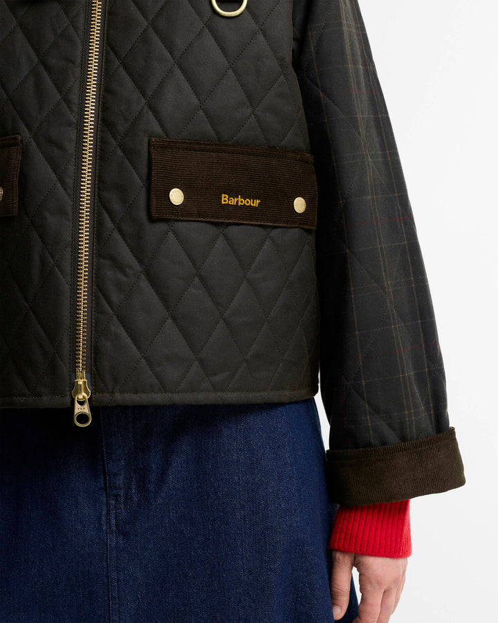 Barbour Women's Tartan Reimagined Icons Tartan Quilted Spey Waxed Jacket - Quest Outdoors