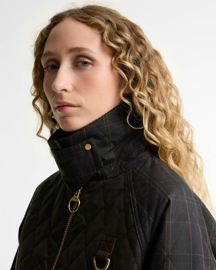 Barbour Women's Tartan Reimagined Icons Tartan Quilted Spey Waxed Jacket - Quest Outdoors