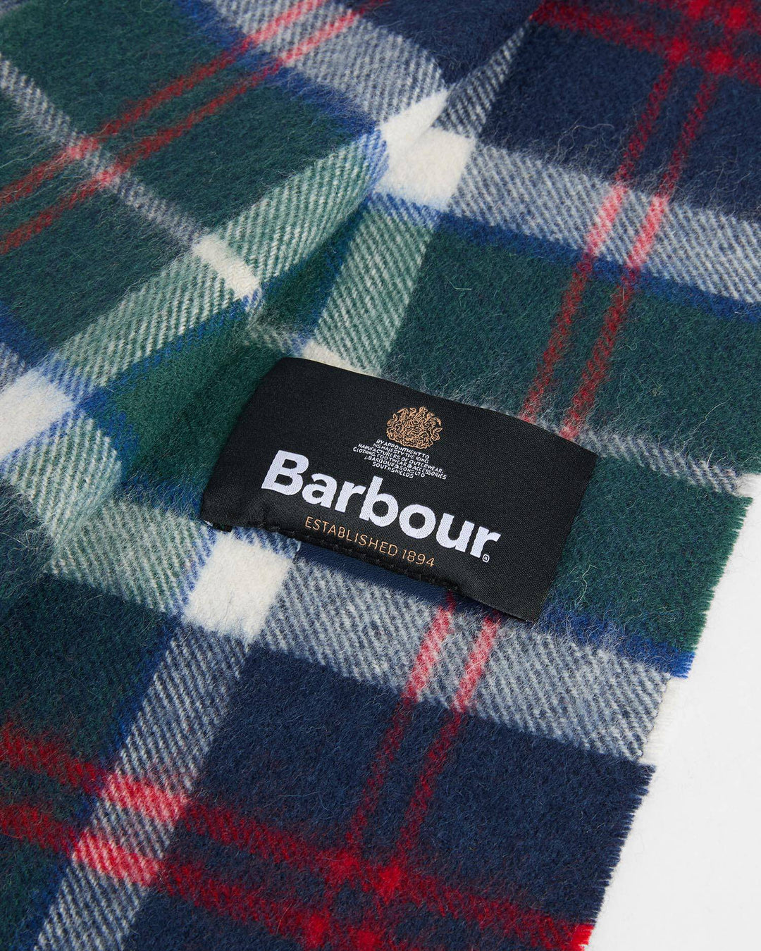 Barbour Wool Cashmere Tartan Scarf - Quest Outdoors