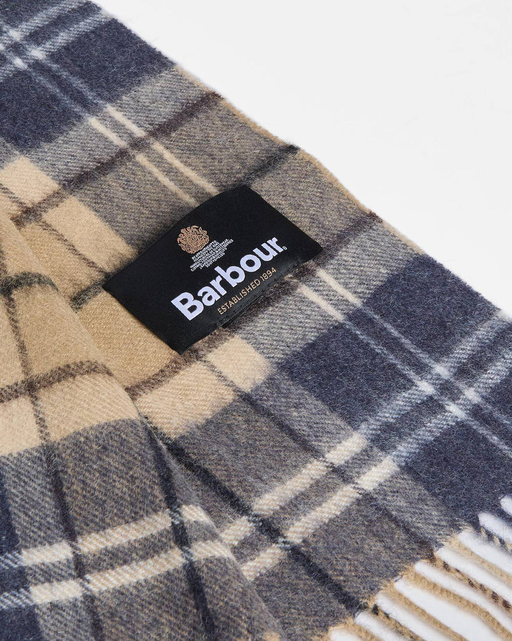Barbour Wool Cashmere Tartan Scarf - Quest Outdoors