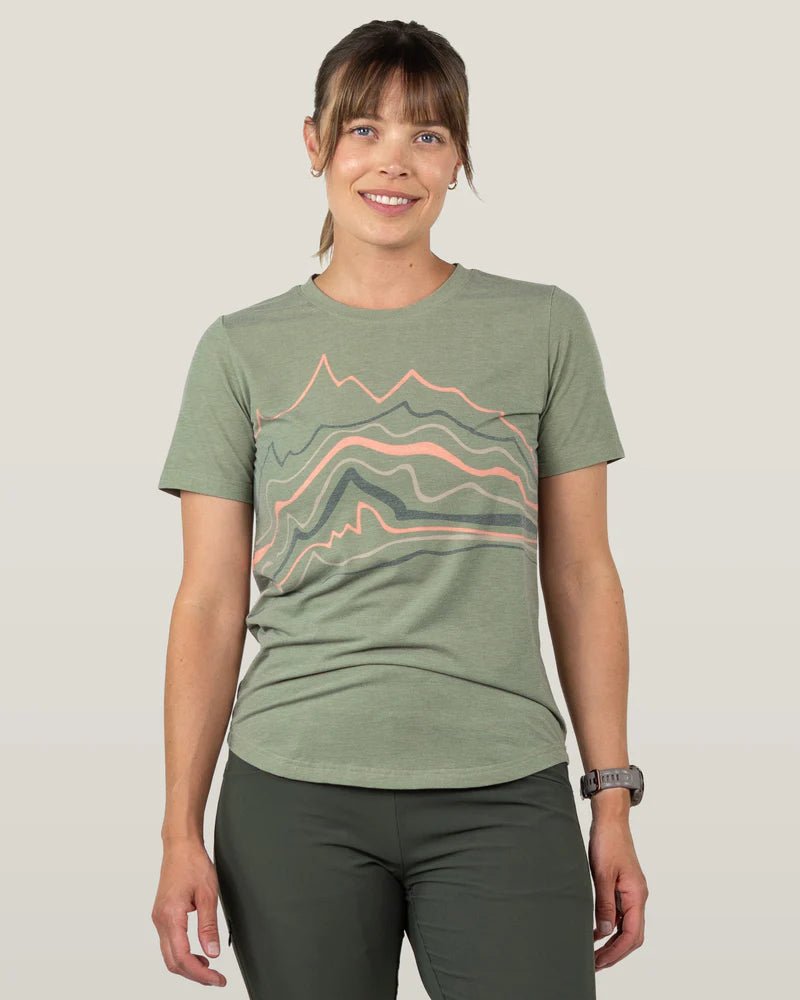 Belong Designs Women's Graphic Traverse Tek Tee - Quest Outdoors