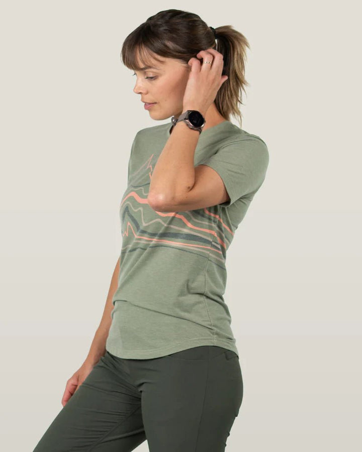Belong Designs Women's Graphic Traverse Tek Tee - Quest Outdoors