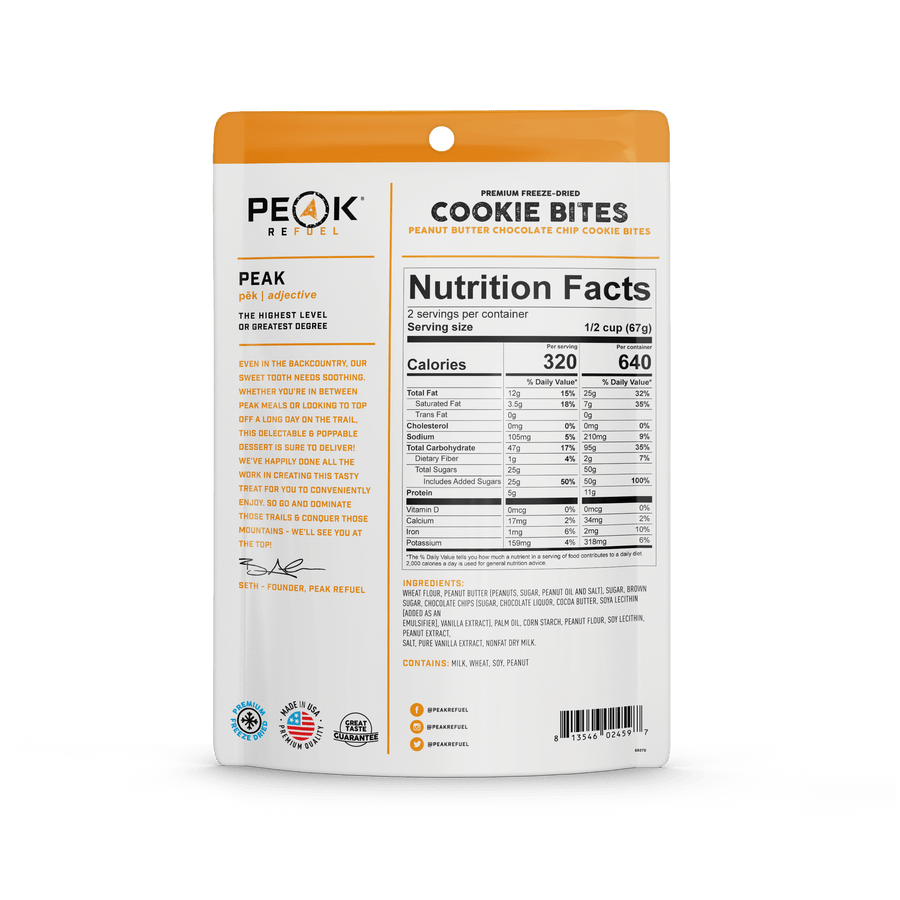 Chocolate Chip Peanut Butter Cookie Dough Bite - Quest Outdoors