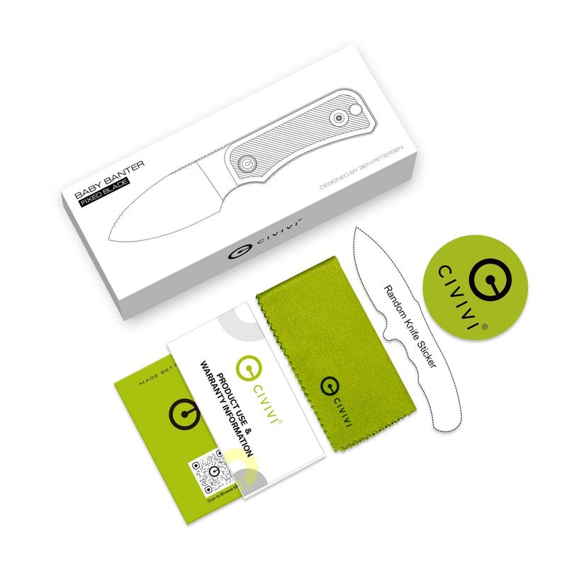 Civivi Baby Banter Fixed Blade Micarta Handle Knife - Quest Outdoors