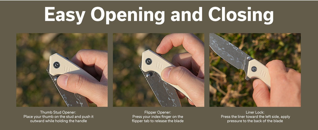 Civivi Merit Flipper & Thumb Stud Knife With Green G10 Handle - Quest Outdoors