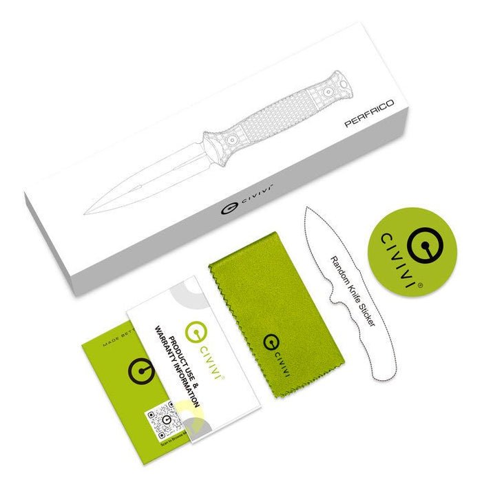 Civivi Perfrico Fixed Blade With Green G10 Handle - Quest Outdoors