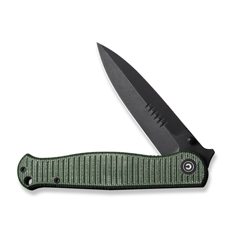 Civivi RS71 Flipper & Thumb Stud Knife With Green Micarta Handle - Quest Outdoors