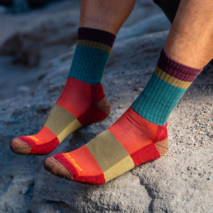 Darn Tough Men's Heady Stripe Micro Crew Lightweight Hiking Socks - Quest Outdoors