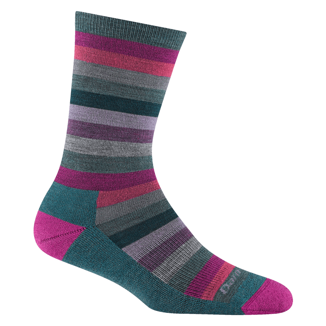 Darn Tough Women's Mystic Stripe Crew Lightweight Lifestyle Socks - Quest Outdoors