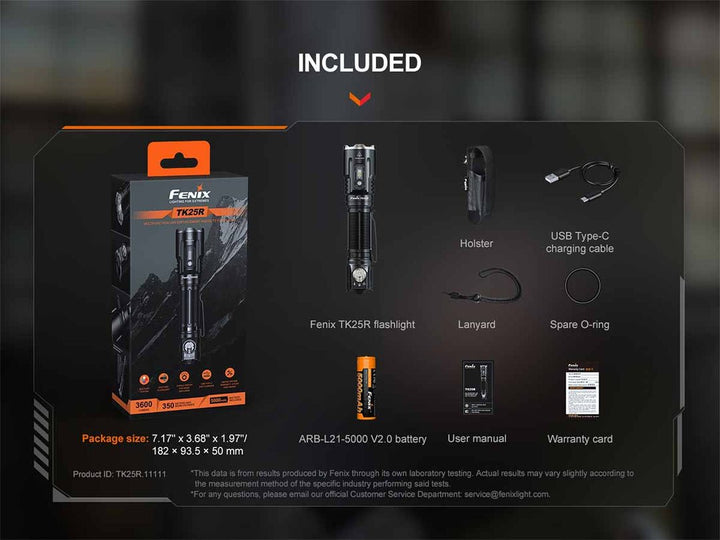 Fenix TK25R Tactical Flashlight - Quest Outdoors