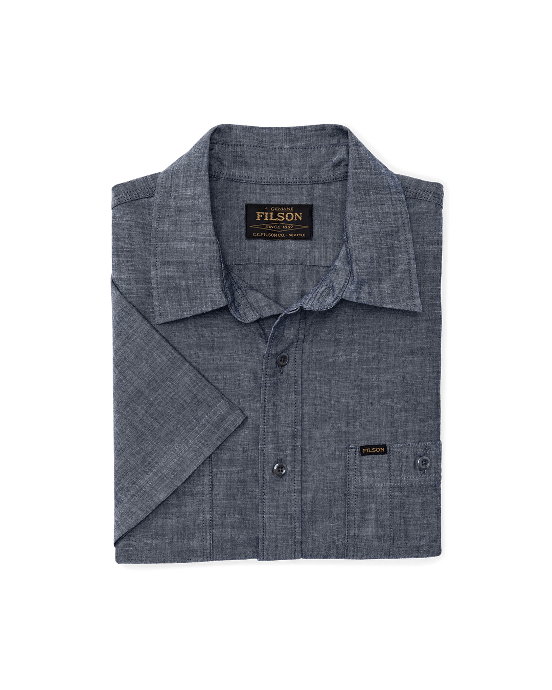Filson Men's Short Sleeve Chambray Shirt - Quest Outdoors