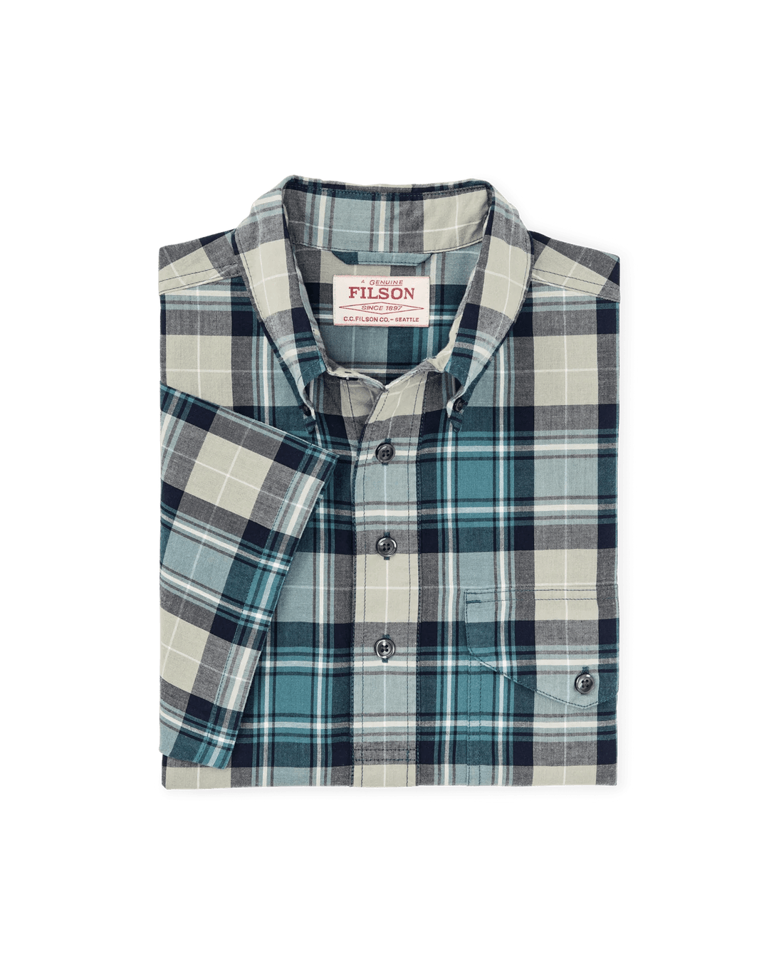 Filson Men's Short Sleeve Madras Popover Shirt - Quest Outdoors