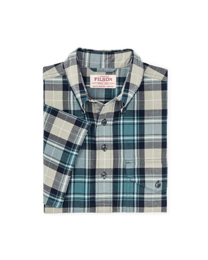 Filson Men's Short Sleeve Madras Popover Shirt - Quest Outdoors
