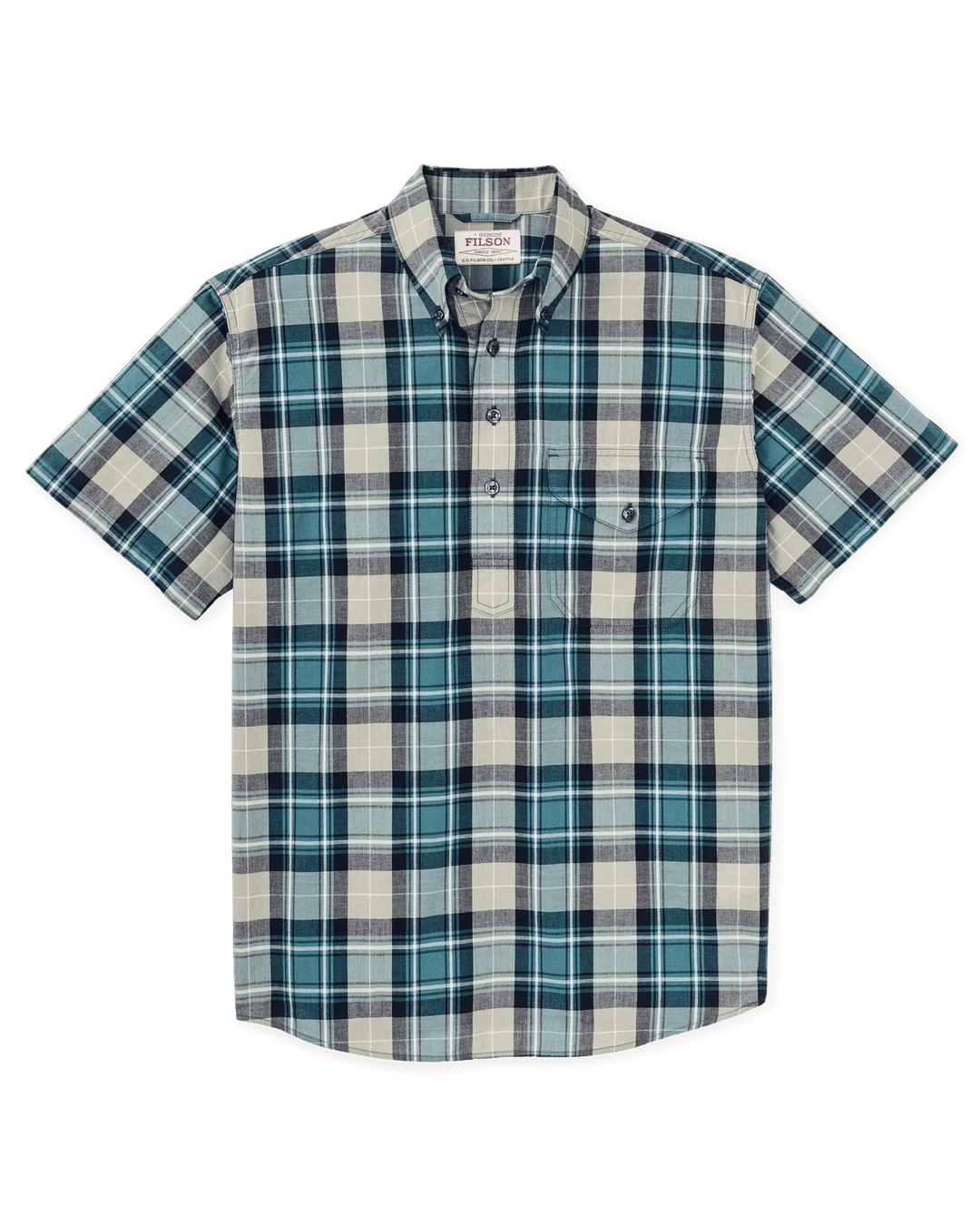 Filson Men's Short Sleeve Madras Popover Shirt - Quest Outdoors