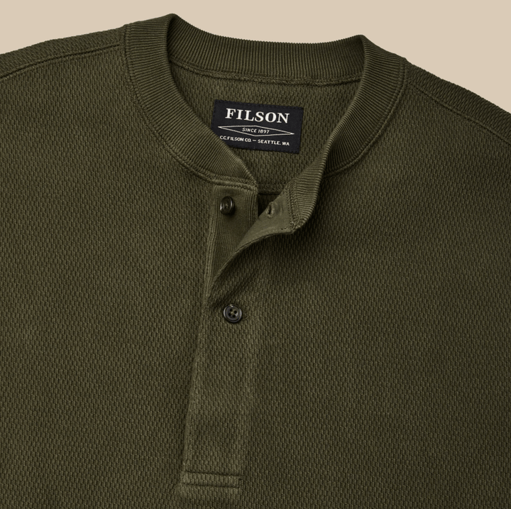 Filson Men's Waffle Knit Henley - Quest Outdoors