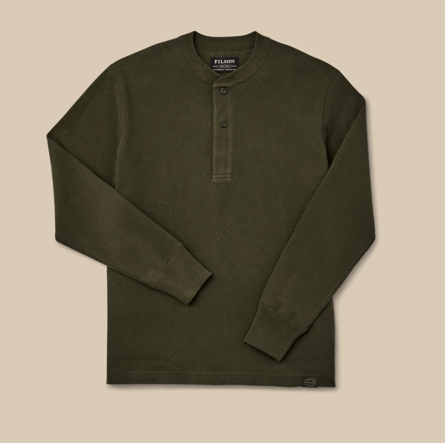 Filson Men's Waffle Knit Henley - Quest Outdoors
