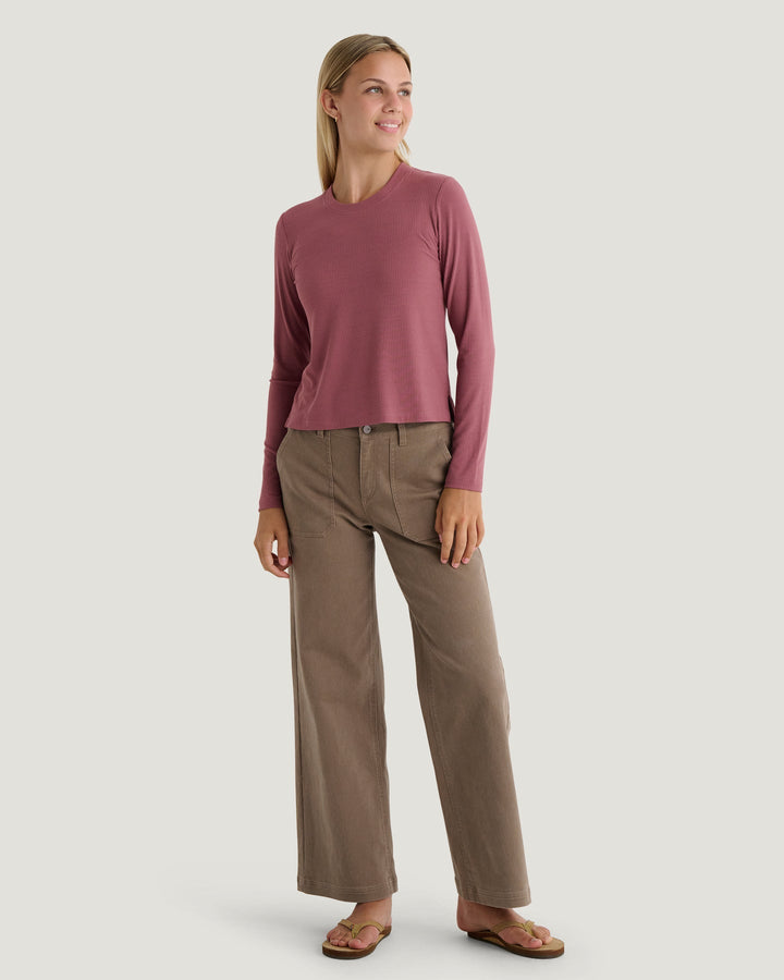 Free Fly Women's Ribbed Bamboo Long Sleeve - Quest Outdoors