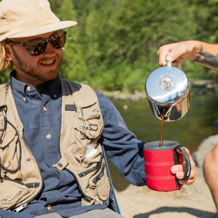 Glacier Stainless Coffee Percolator with Silicone Handle 12 Cup - Quest Outdoors