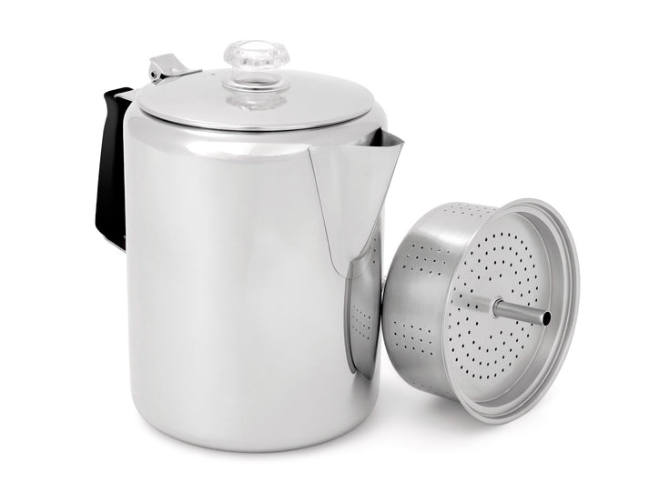 Glacier Stainless Coffee Percolator with Silicone Handle 12 Cup - Quest Outdoors