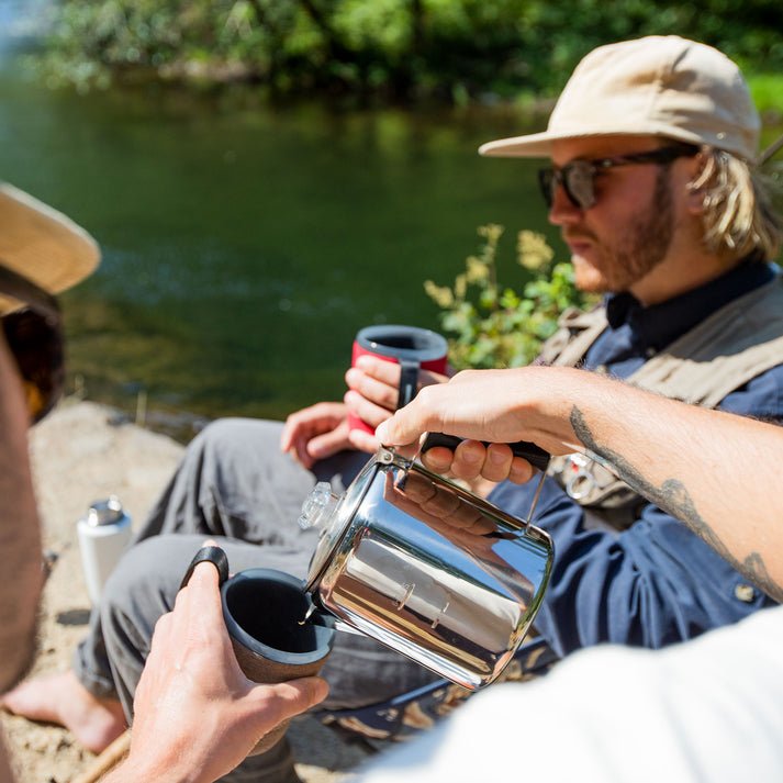 Glacier Stainless Coffee Percolator with Silicone Handle 12 Cup - Quest Outdoors