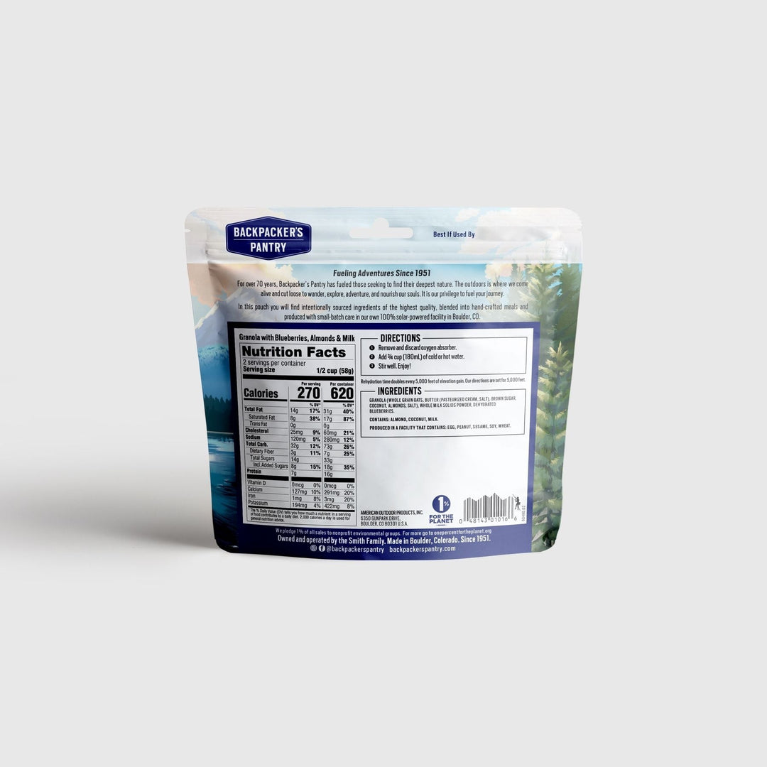 Granola with Blueberries, Almonds & Milk - Quest Outdoors