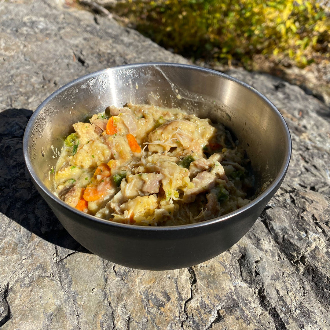 Herb Roasted Chicken and White Cheddar Biscuit Dumplings - Quest Outdoors