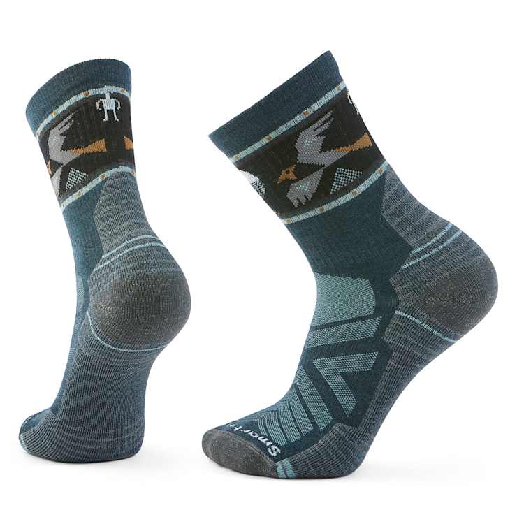 Hike Light Cushion Soaring Print Mid Crew Socks - Quest Outdoors