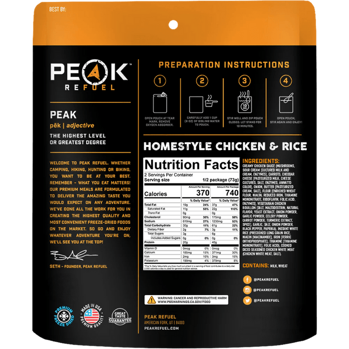 Homestyle Chicken & Rice - Quest Outdoors