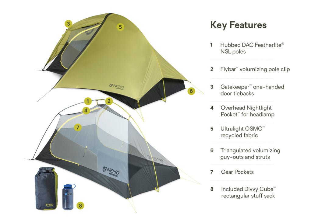 Hornet OSMO™ Ultralight Backpacking Tent, 2 Person - Quest Outdoors