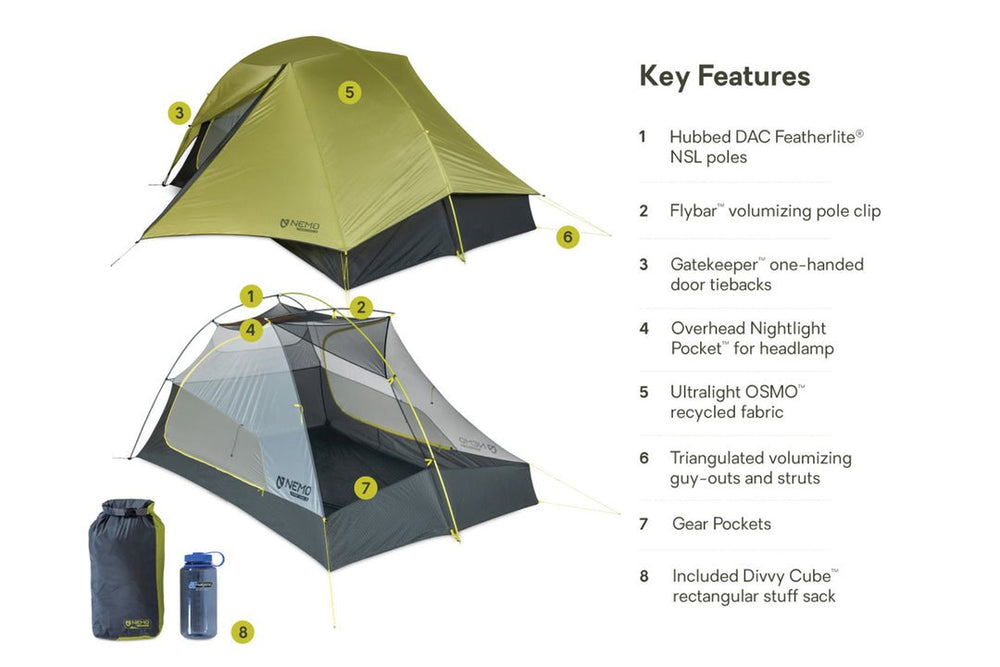 Hornet OSMO™ Ultralight Backpacking Tent, 3 Person - Quest Outdoors