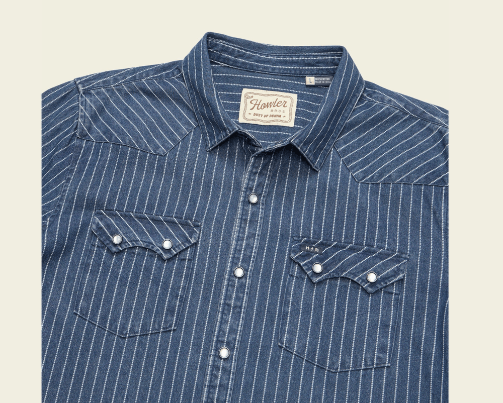 Howler Bros Men's Dust Up Denim Snapshirt - Quest Outdoors