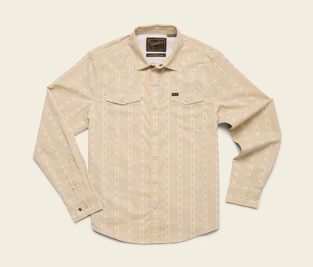 Howler Bros Men's H Bar B Tech Longsleeve - Mosquero Stripe - Quest Outdoors