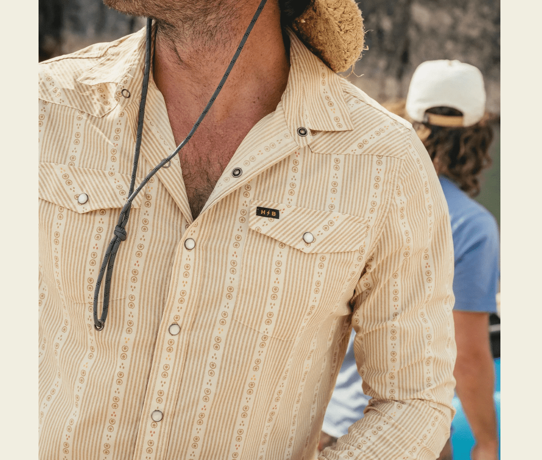 Howler Bros Men's H Bar B Tech Longsleeve - Mosquero Stripe - Quest Outdoors