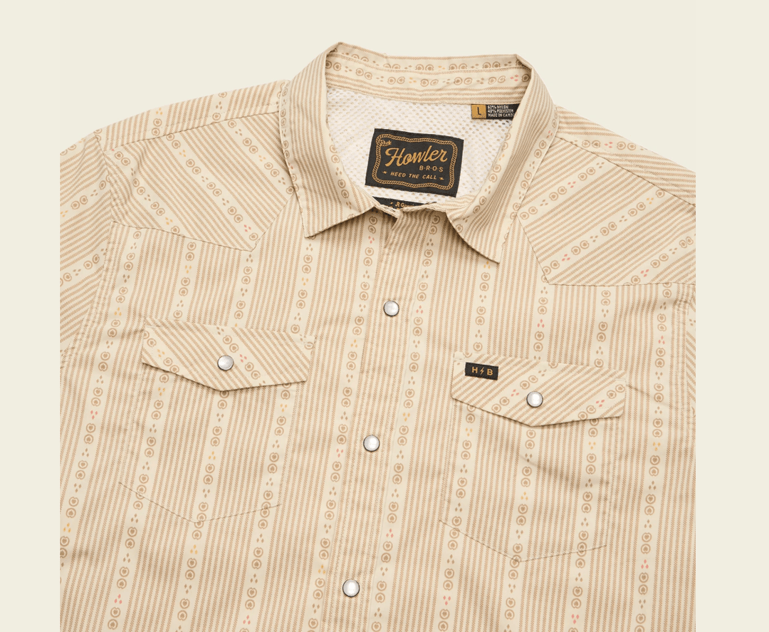 Howler Bros Men's H Bar B Tech Longsleeve - Mosquero Stripe - Quest Outdoors