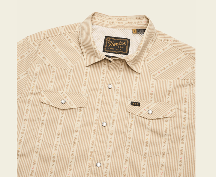 Howler Bros Men's H Bar B Tech Longsleeve - Mosquero Stripe - Quest Outdoors