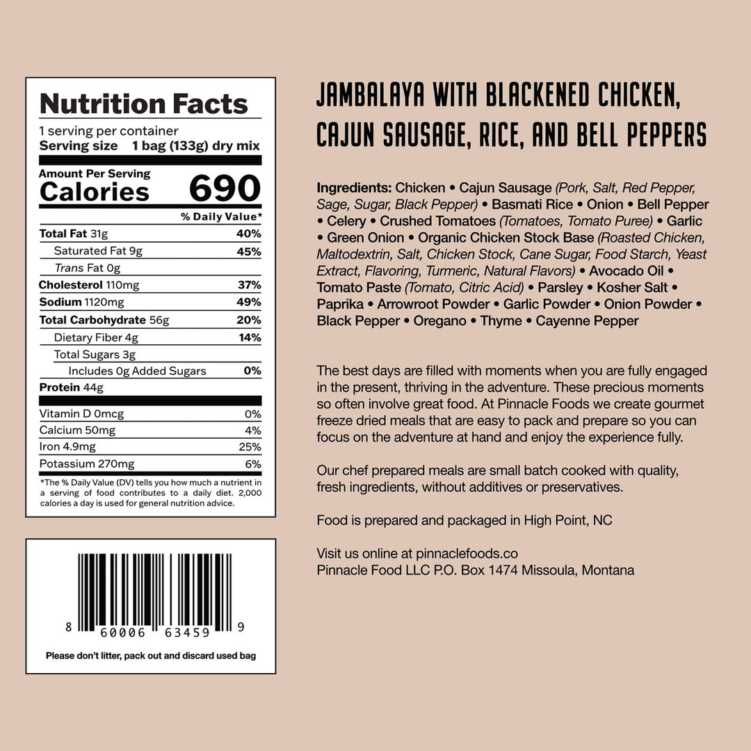 Jambalaya with Blackened Chicken, Cajun Sausage, Rice, and Bell Peppers - Quest Outdoors