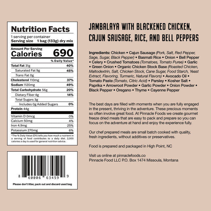 Jambalaya with Blackened Chicken, Cajun Sausage, Rice, and Bell Peppers - Quest Outdoors