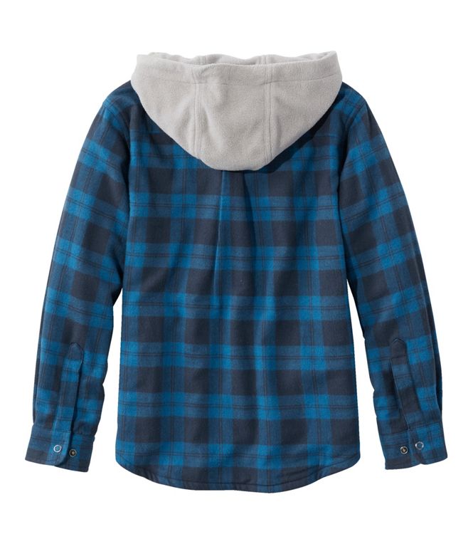 Kids' Fleece - Lined Flannel Shirt, Hooded Plaid - Quest Outdoors