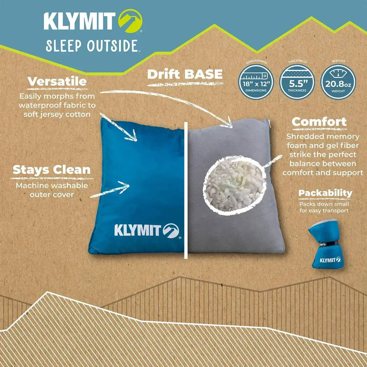 KLYMIT Drift Base Camp Pillow - Quest Outdoors