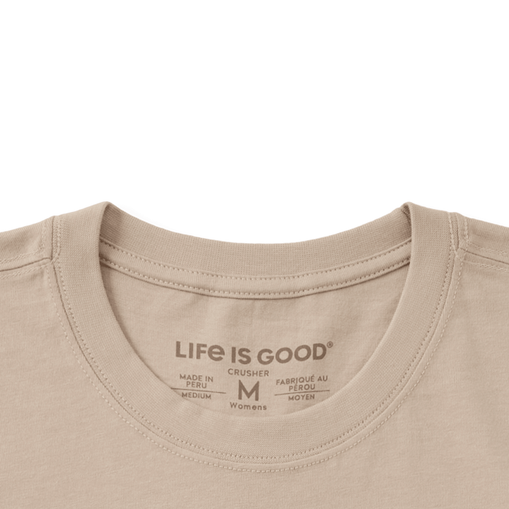 Life Is Good Women's Frog On A Toadstool Coffee Short Sleeve Crusher Tee - Quest Outdoors