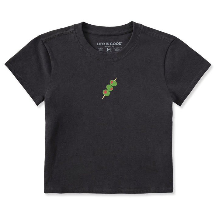 Life Is Good Women's Olive Stack Mini Crusher-LITE Shrunken Tee - Quest Outdoors