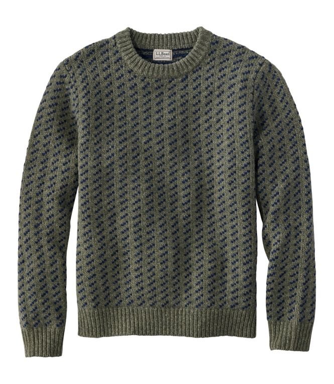 L.L.Bean Men's Bean's Classic Ragg Wool Sweater, Crewneck, Bird's-Eye, Regular - Quest Outdoors